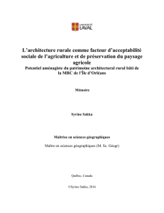 L`architecture rurale comme facteur d`acceptabilité sociale de l