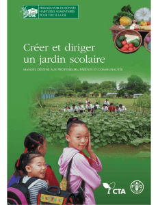 Créer et diriger un jardin scolaire