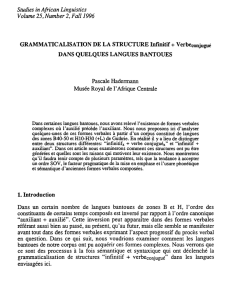 Studies in African Linguistics Volume 25, Number 2, F all 1996