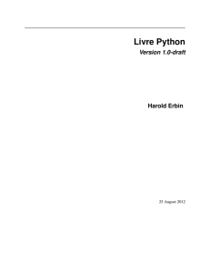 Version PDF du livre - Bienvenue au livre Python