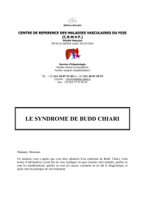 syndrome de budd chiari