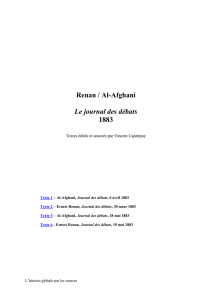 Renan / Al-Afghani Le journal des débats 1883