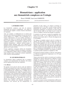 Biomatériaux : application aux biomatériels complexes