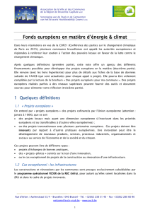 Fonds européens pour l`énergie et le climat