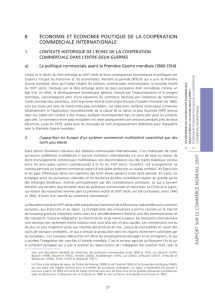 B. Économie et économie politique de la coopération commerciale