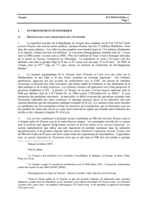 I. ENVIRONNEMENT ÉCONOMIQUE 1) 1. La superficie terrestre de