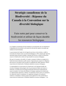 Stratégie canadienne sur la biodiveristé