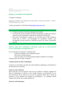 Hypnose et anesthésies locorégionales
