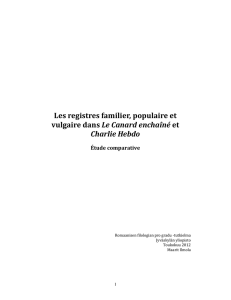 Les registres familier, populaire et vulgaire dans Le Canard