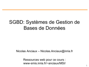 Cours SGBD - smis