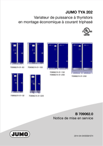 JUMO TYA 202 Variateur de puissance à thyristors en montage