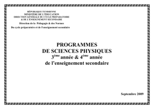 programmes de sciences physiques