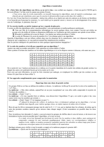 Algorithme et numération - Académie de Nancy-Metz
