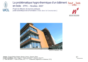 La problématique hygro-thermique d`un bâtiment