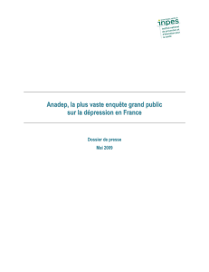 La dépression en France - Enquête Anadep 2005