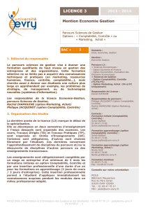 licence 3 - Université Evry Val d`Essonne