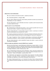 Liste complète des publications – Rabouin – Décembre 2016