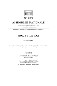 Projet de loi relatif à la santé