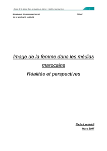 Image de la femme dans les médias marocains Réalités et