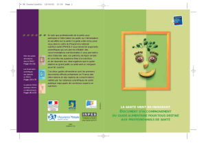 La santé vient en mangeant - guide professionnels
