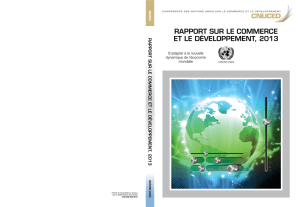 Rapport sur le commerce et le développement, 2013