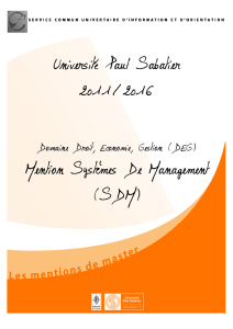 SDM - Université Paul Sabatier
