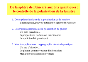 De la sphère de Poincaré aux bits quantiques : le contrôle de la