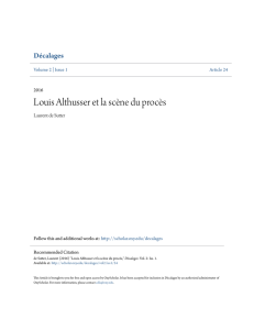 Louis Althusser et la scÃšne du procÃšs