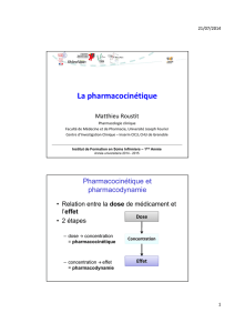 La pharmacocinétique - Formation en Soins Infirmiers