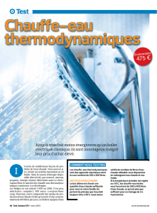 Chauffe-eau thermodynamiques