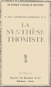 La synthèse thomiste - Grand portail Saint Thomas d`Aquin