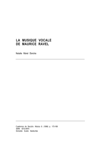 La musique vocale de Maurice Ravel