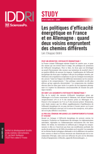 Les politiques d`efficacité énergétique en France et en Allemagne