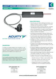 www.curtisinstruments.com ACUITY® BATTERY MONITORING