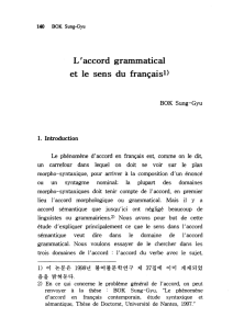 L`accord grammatical et le sens du français! - S