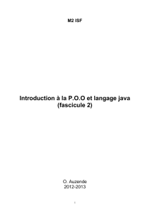 Introduction à la programmation orientée objets – applications en java