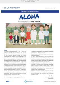 La Lettre d`Aloha n°1 - Académie du Bien Vieillir