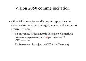 Vision 2050 comme incitation
