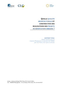 La qualité architecturale et constructive des réalisations des