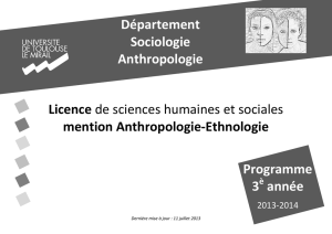 licence d`anthropologie ethnologie