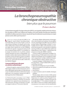 La bronchopneumopathie chronique obstructive