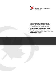 Policy Recommendations from World Wide Views Canada La