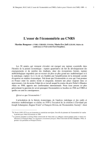 L`essor de l`économétrie au CNRS