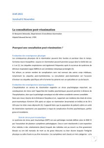 La consultation post-réanimation