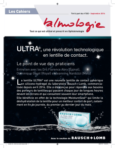 ULTRA®, une révolution technologique en lentille de