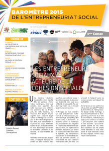 les entrepreneurs sociaux : acteurs de la cohésion