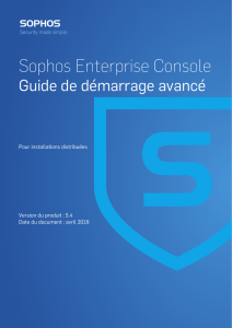 Guide de démarrage avancé de Sophos Enterprise Console