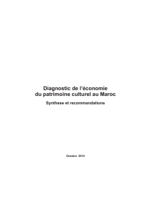 Diagnostic de l`&eacute;conomie du patrimoine culturel au Maroc
