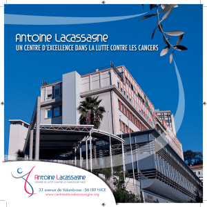Brochure institutionnelle du Centre Antoine Lacassagne
