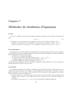 Méthodes de résolution d`équations